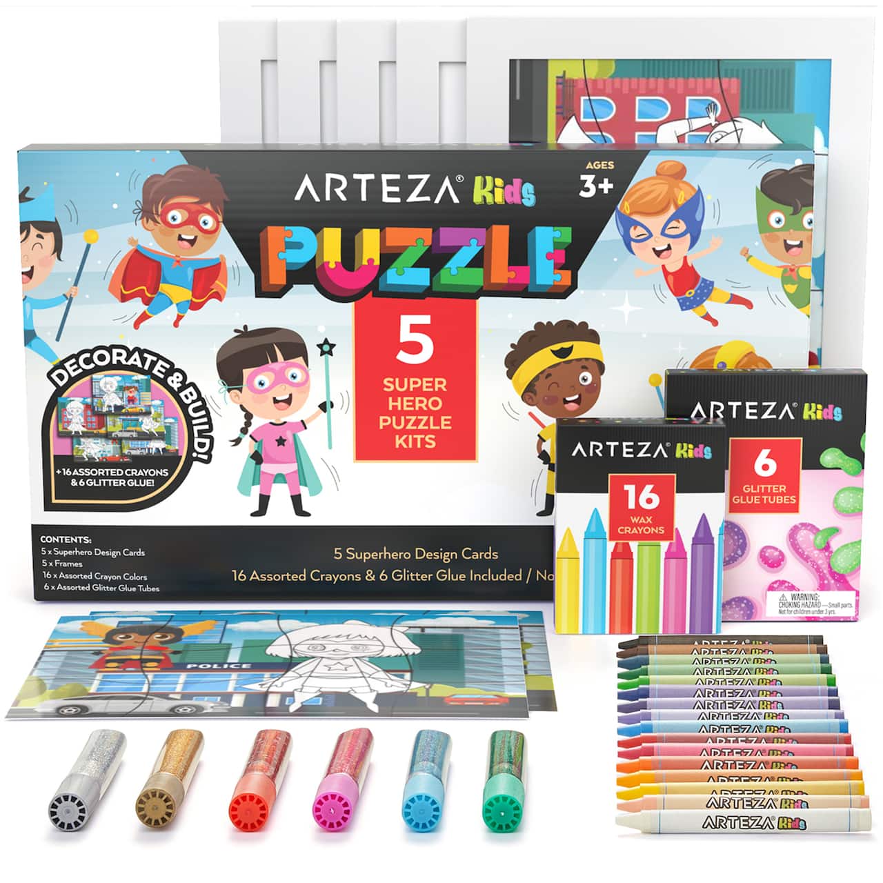 Arteza® Kids Superheroes Jigsaw Puzzle Set, 32 pcs